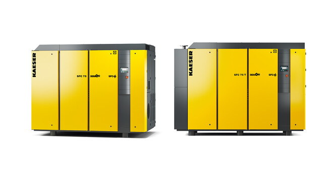 100 hp rotary screw compressors with variable speed drive - SFC 75-SFC 75T