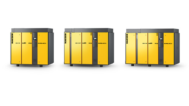 125 hp oil free screw compressors with variable speed drive