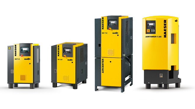 kaeser sx series 7.5 hp rotary screw air compressor models