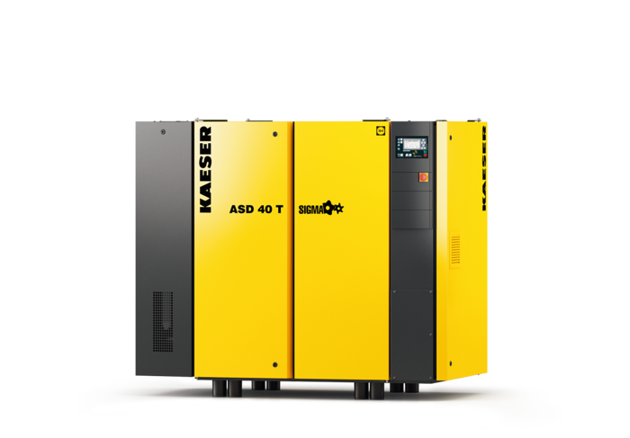 ASD 40T rotary screw compressor with integrated dryer