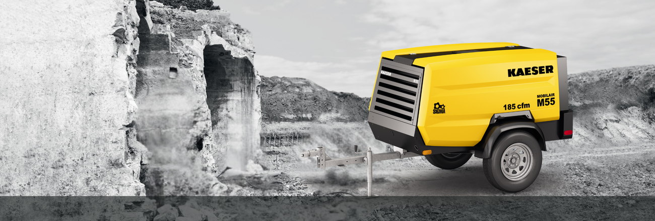 MOBILAIR M55PE 185 cfm portable compressor