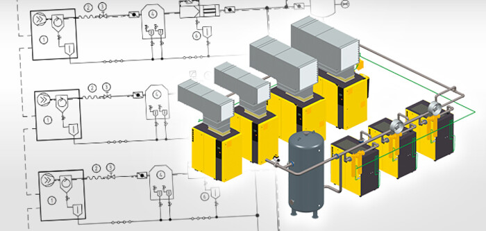 Planning of compressed air stations with tailored safety concepts