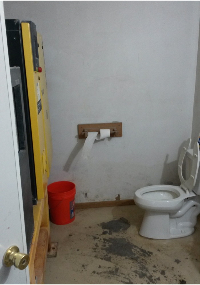 compressor in bathroom