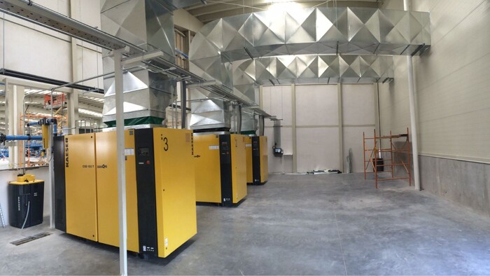 large compressor room installation
