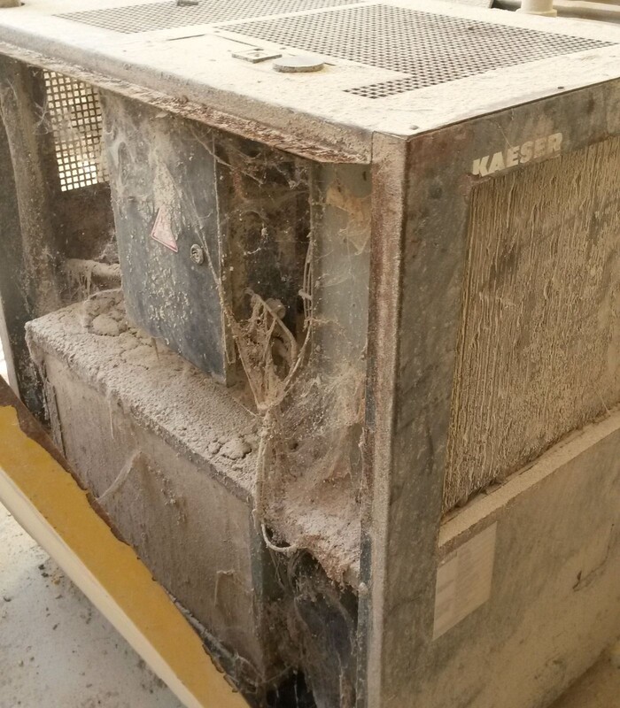 dirty and dusty dryer