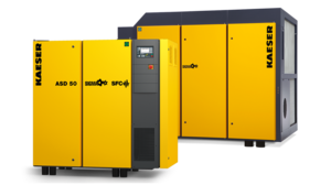 Fluid-injected rotary screw compressors with 1:1 direct drive